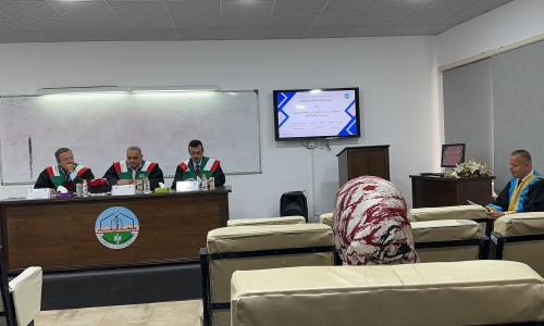 تهنئة الزميل نائل محافظة لحصولة على درجة الماجستير